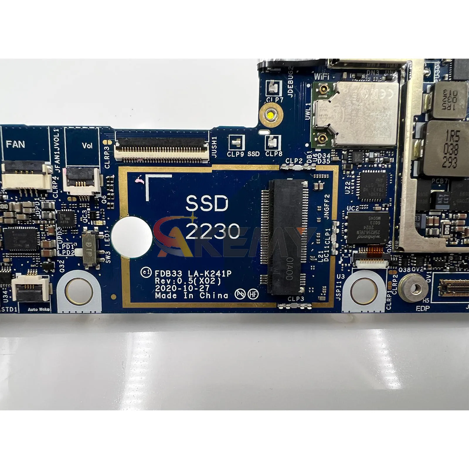 Placa-mãe para notebook DELL Latitude 13 7320 2 em 1 LA-K241P com CPU i5 i7 4g/8g/16g 0TNW0H 0H239K 0P00J4 Testado OK