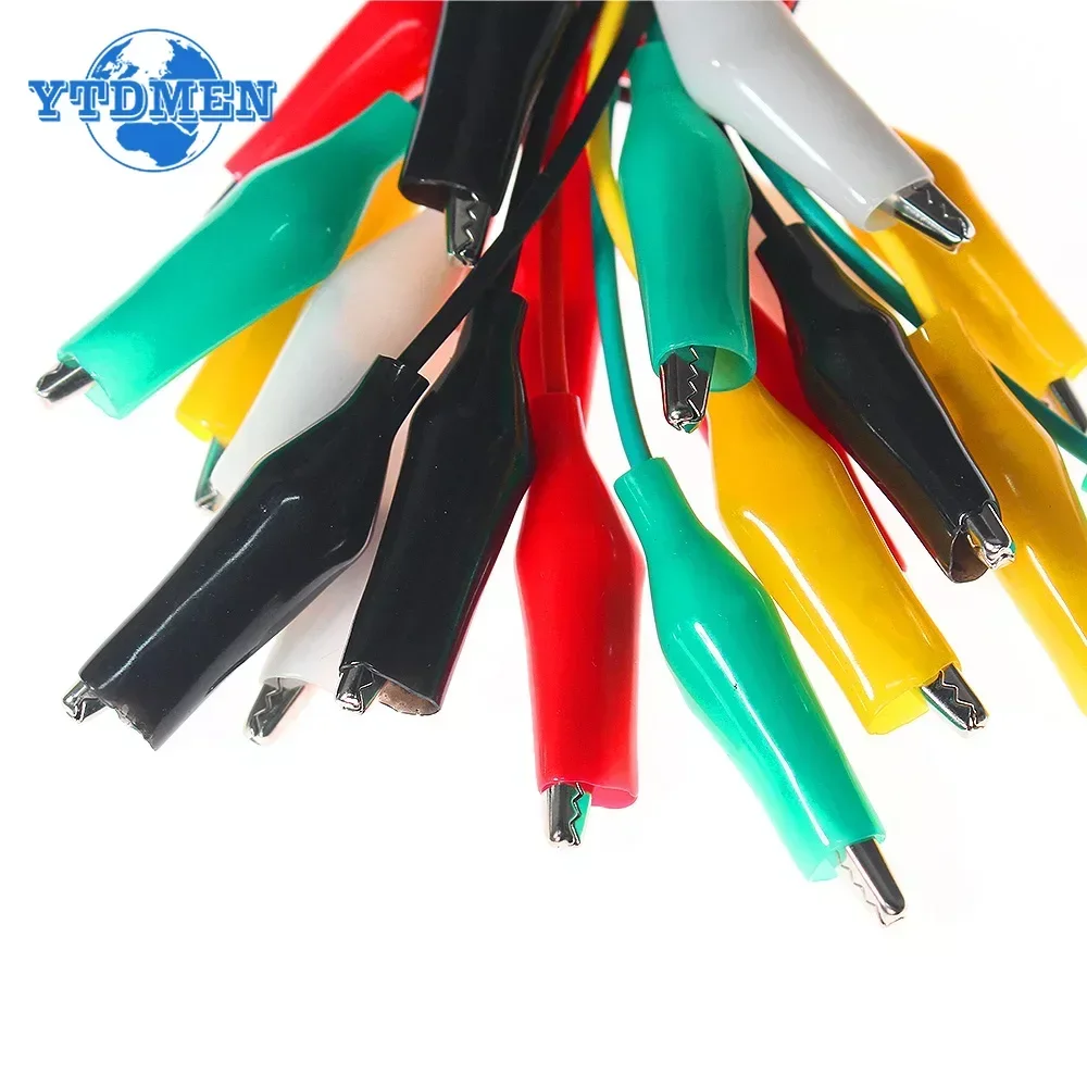 10PCS Alligator Clips Double Ended Alligator Clips Cable Electrical DIY Alligator Test Leads 48CM 49.5CM 50CM