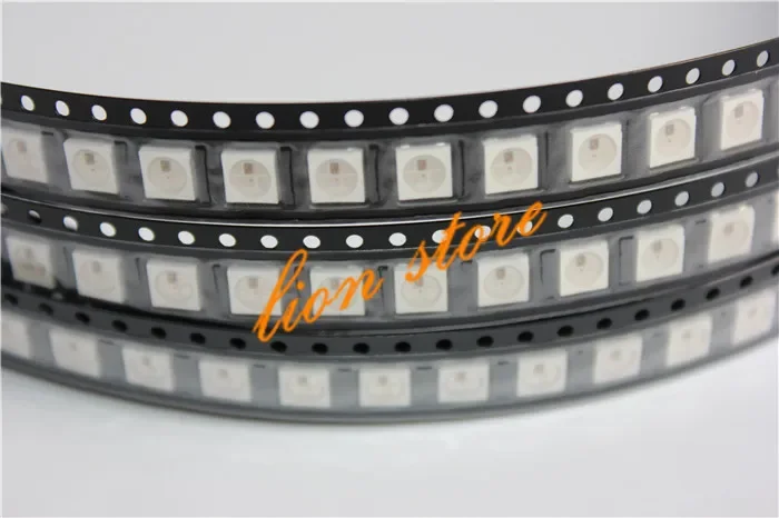 100pcs 200pcs 1000pcs  WS2812B (4pins) 5050 SMD White version WS2812 Individually Addressable Digital RGB LED Chip 5V