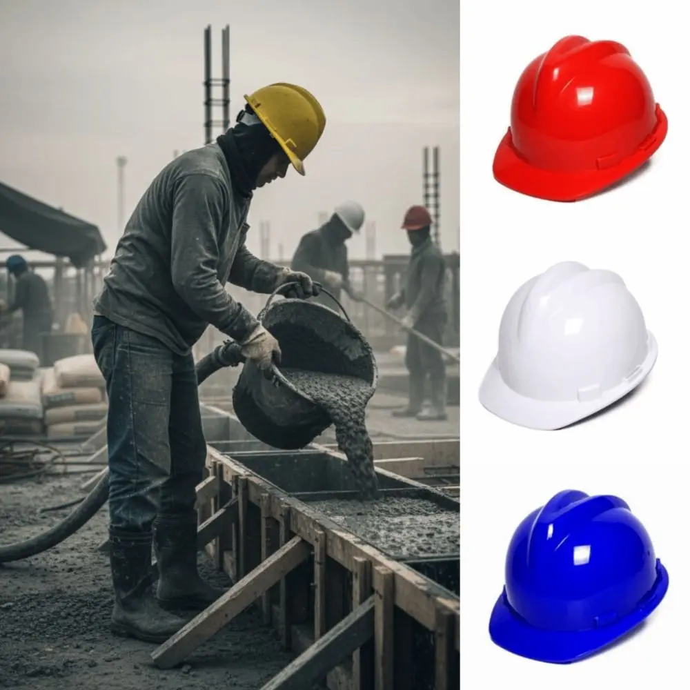 Heavy Duty Hard Hat‌ Protective Anti Smash Safety Helmet Shock Absorbing Cushioned Construction Site Sun Visor Safety Equipment