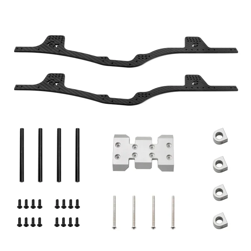 

Carbon Fiber Chassis Kit Frame Girder for 1/10 RC Crawler Axial SCX10 & SCX10 II 90046 Upgrade Parts