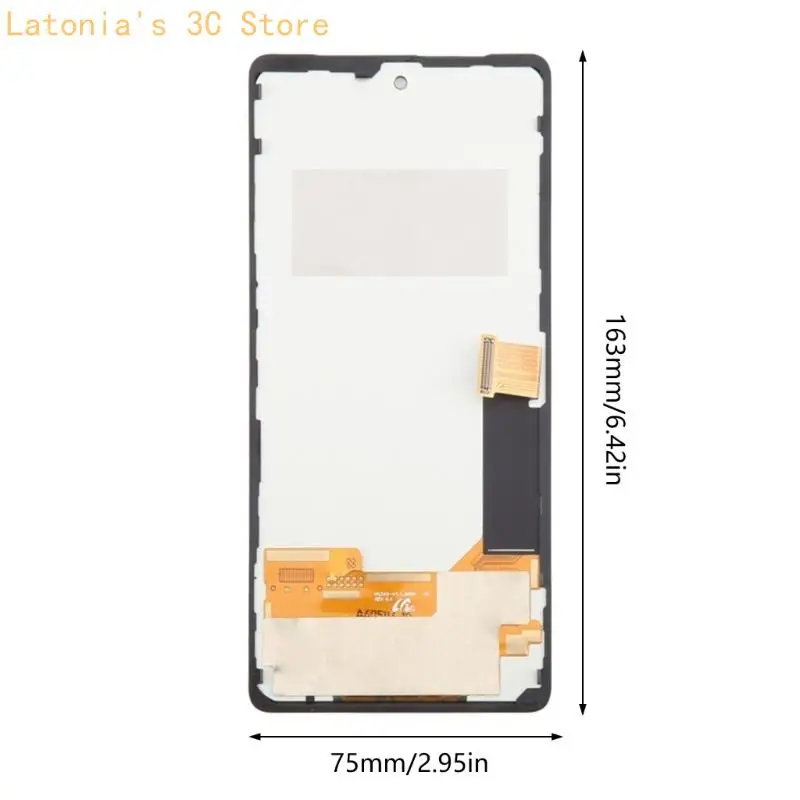 Austausch der LCD-Frontplatte für Telefonreparaturaufgaben, schwarze Displaybaugruppe mit Flachbandkabel und Kameraöffnung für – Detail 6