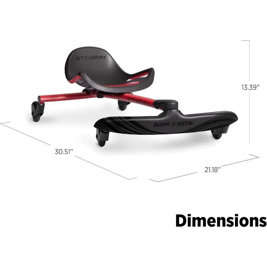 Hulajnoga Stingray Fun Drifting dla dzieci w wieku 3-8 lat, 360 °   Zabawka do kręcenia się, regulowane siedzisko dla rosnących dzieci, zabawka na zewnątrz
