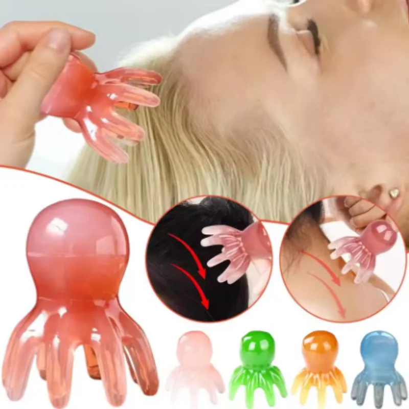 1/3Pcs Mixed Premium Resin Octopus Massage Tool Ergonomic Design Head Body Relax Fatigue Relief Sleep Aid Holistic Wellness
