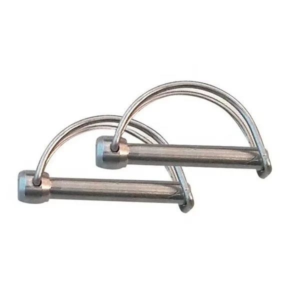 Stainless Steel Round D Shape Release Lock Pin Suitable for BBQ Rotisserie Spit Skewer