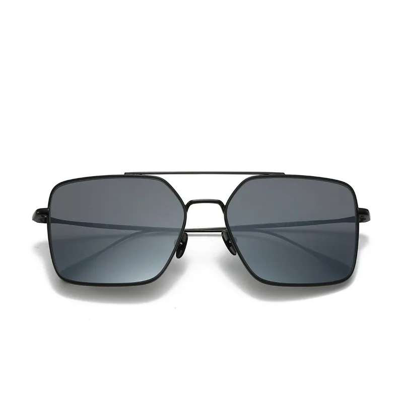 

2025 New Original Brand Men's Large Frame Double Beam Polarized Sunglasses Women's Sun Protection UV400 Retro Simple Sunglasses