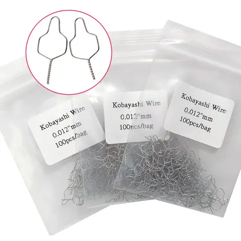 500/1000Pcs Dental Orthodontic Kobayashi Wire Stainless Steel Ligature Archwire For Teeth Braces Brackets Dentistiry Accessories