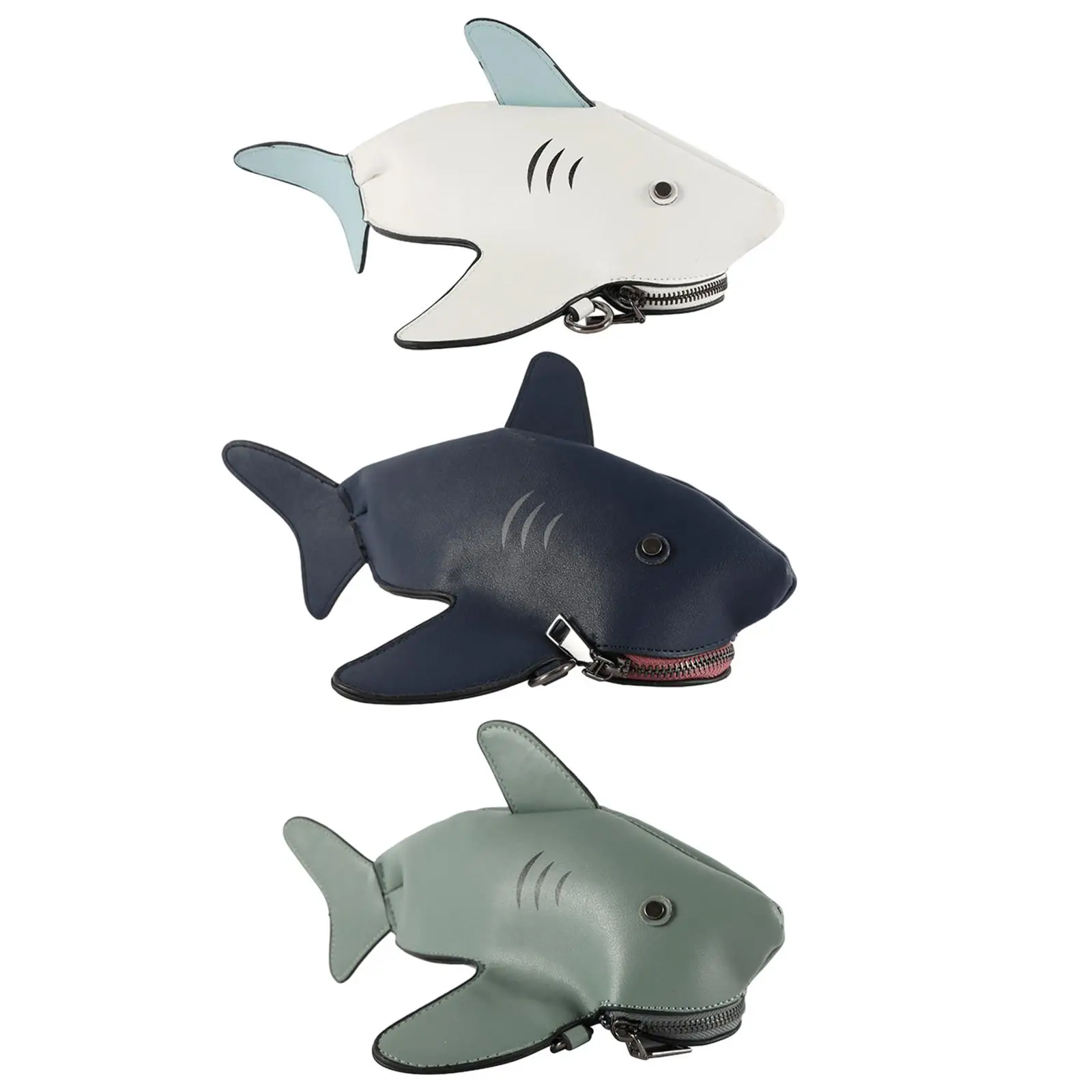 

Страшные сумки в виде акулы с застежкой-молнией, сумка через плечо из искусственной кожи, уникальная милая большая вместимость