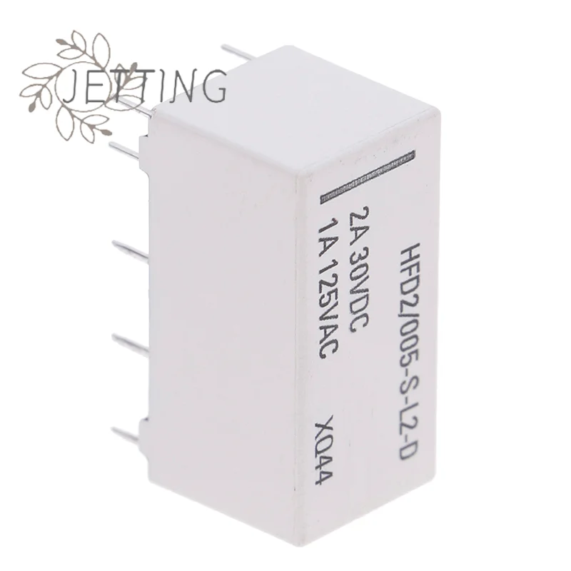 Hot 1pc 12V Coil Bistable Latching Relay DPDT 30VDC 2A 1A 125VAC HFD2/005-S-L2-D Realy 0.79*0.39*0.39inch