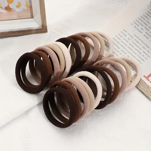 Imagen 2 del producto 50/100 Uds. Lazos elásticos suaves para el cabello, bandas para el cabello, accesorios decorativos para el cabello, conjunto para niñas