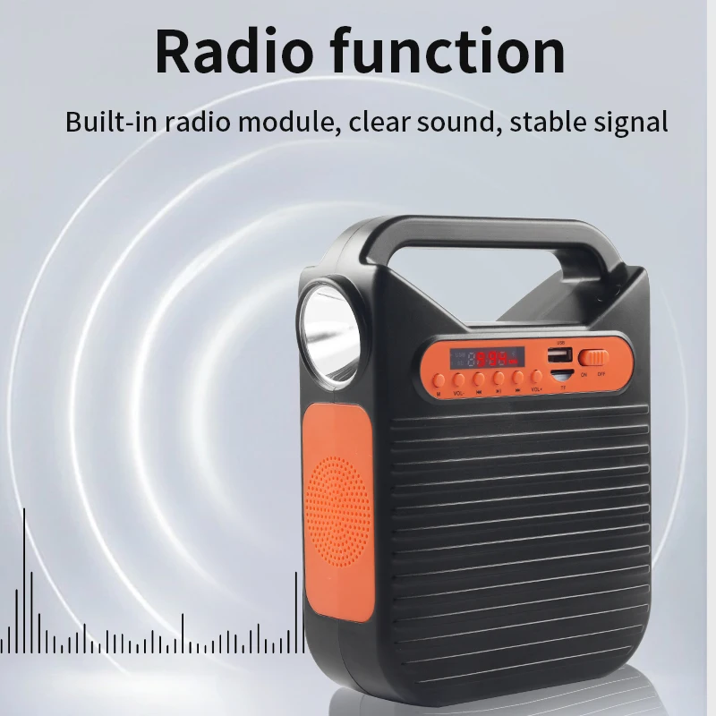 Портативное Многофункциональное перезаряжаемое портативное радио, наружное освещение, освещение для кемпинга
