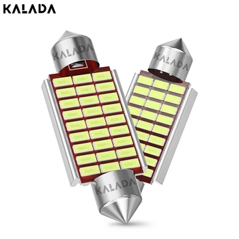 2x C10W C5W bombillas Led Canbus 3014 SMD adorno 31mm 36mm 39mm 42mm para coches lámpara de matrícula luz de lectura de cúpula Interior blanco