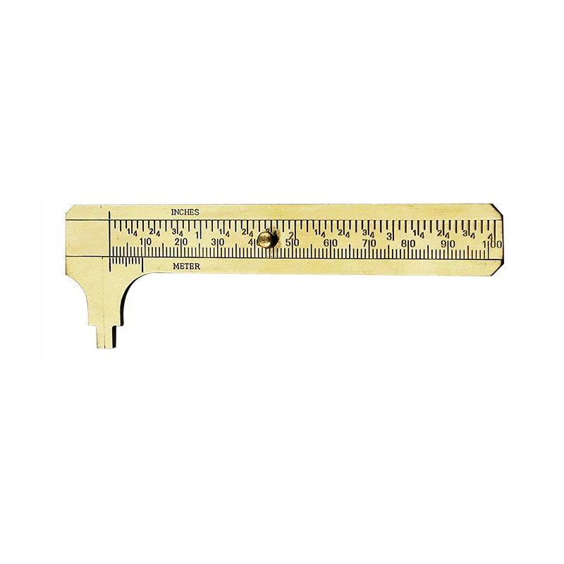 1Pcs Measure Measurement Tool Pocket 0-100mm Mini Brass Sliding Gauge Vernier Caliper Measuring Tools