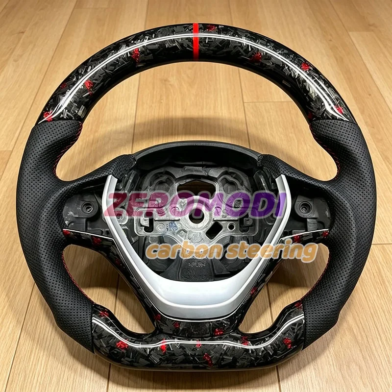 Custom Real Carbon Fiber Steering Wheel Perforated Leather Replacement For BMW 1 2 3 4 Series F20 F21 F22 F30 F31 F34 F35 F32 F3