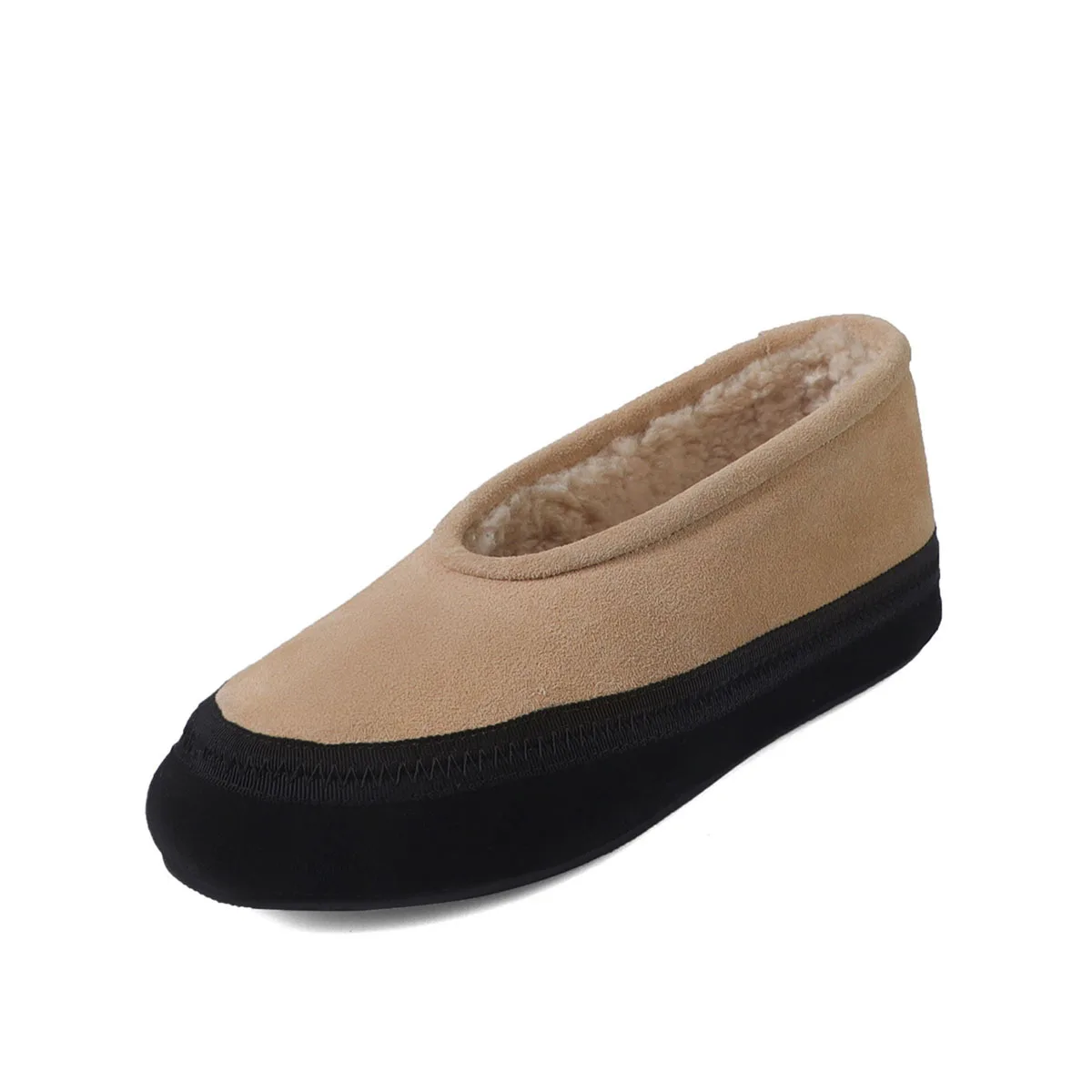 أردن فورتادو الشتاء البقرة المدبوغ منصة سميكة الصوف الثلوج الأحذية جولة تو سحب على كعب متوسط شقة أحذية قصيرة حجم كبير #6