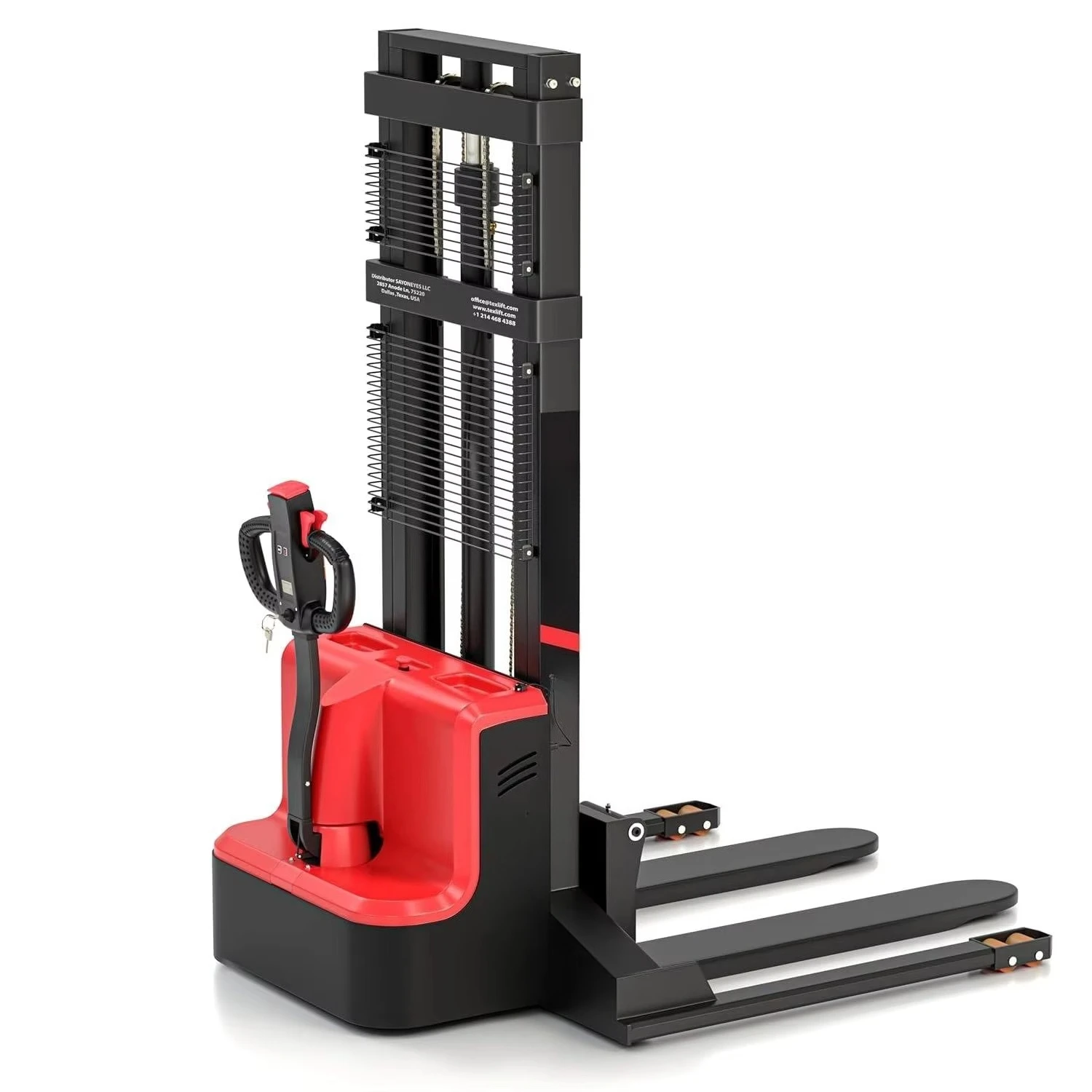 Premium Full Electric Walkie Pallet Stacker Fixed Straddle Legs Adjustable Fork Heavy Duty Warehouse Indoor Outdoor Customized