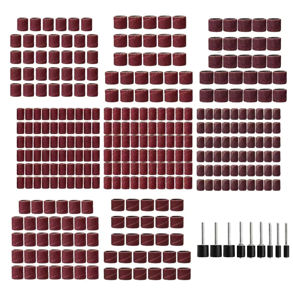 

338pcs/set Sanding Drums Kit For Dremel Sanding Bands Bits Rotary Tool Sanders Mandrels For Drill WoodWorking Accessories