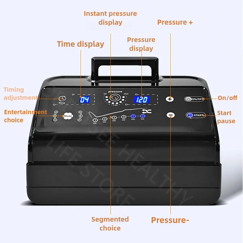 Four-chamber Intelligent Air Wave Massager Pressure Therapy Instrument Leg Muscle Massage Recovery Lymphatic Detoxifier