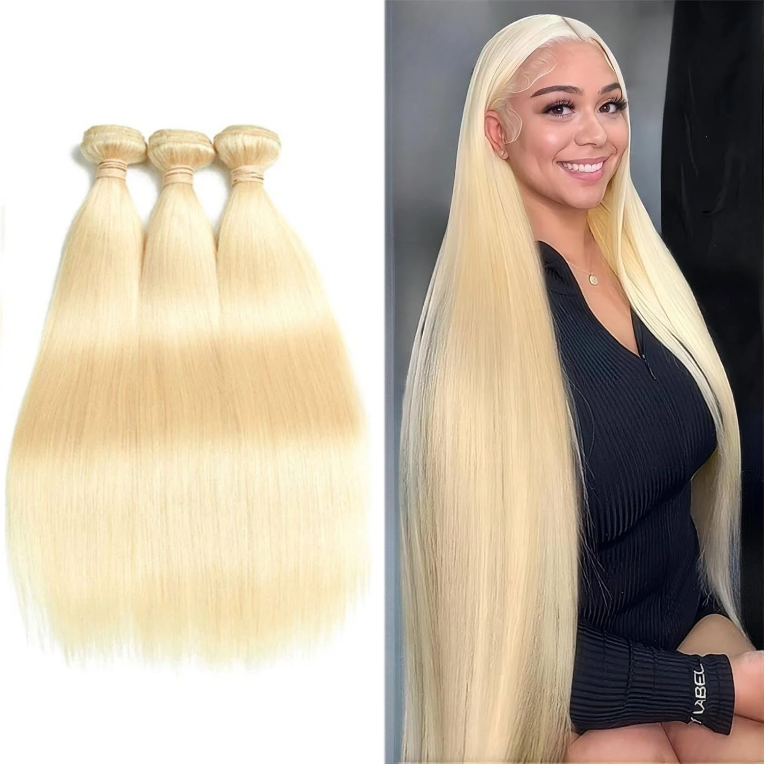 

Бразильские 613 прямые медовые блондинки, 100% пучки человеческих волос, наращивание волос, 1/3/4 шт., пучки Remy Wave, бразильские 24, 26, 28 дюймов