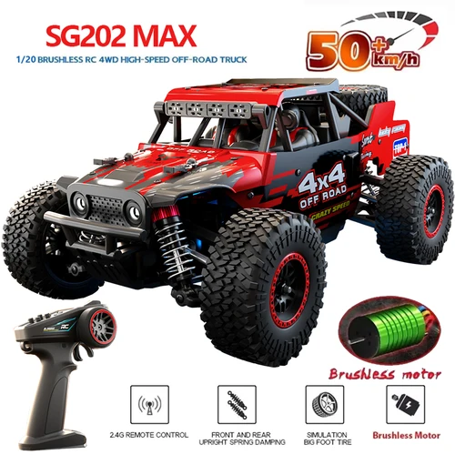 1:20 4WD RCカー 50KM/H LED付き プロ仕様 オフロード レーシング ブラシレスモーター ラジコンカー 高速ドリフト モンスタートラック