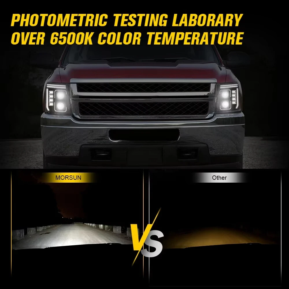 Auto Truck Accessories LED Headlight For 07-13  Side Marker Light Assembly For Chevy Headlamps