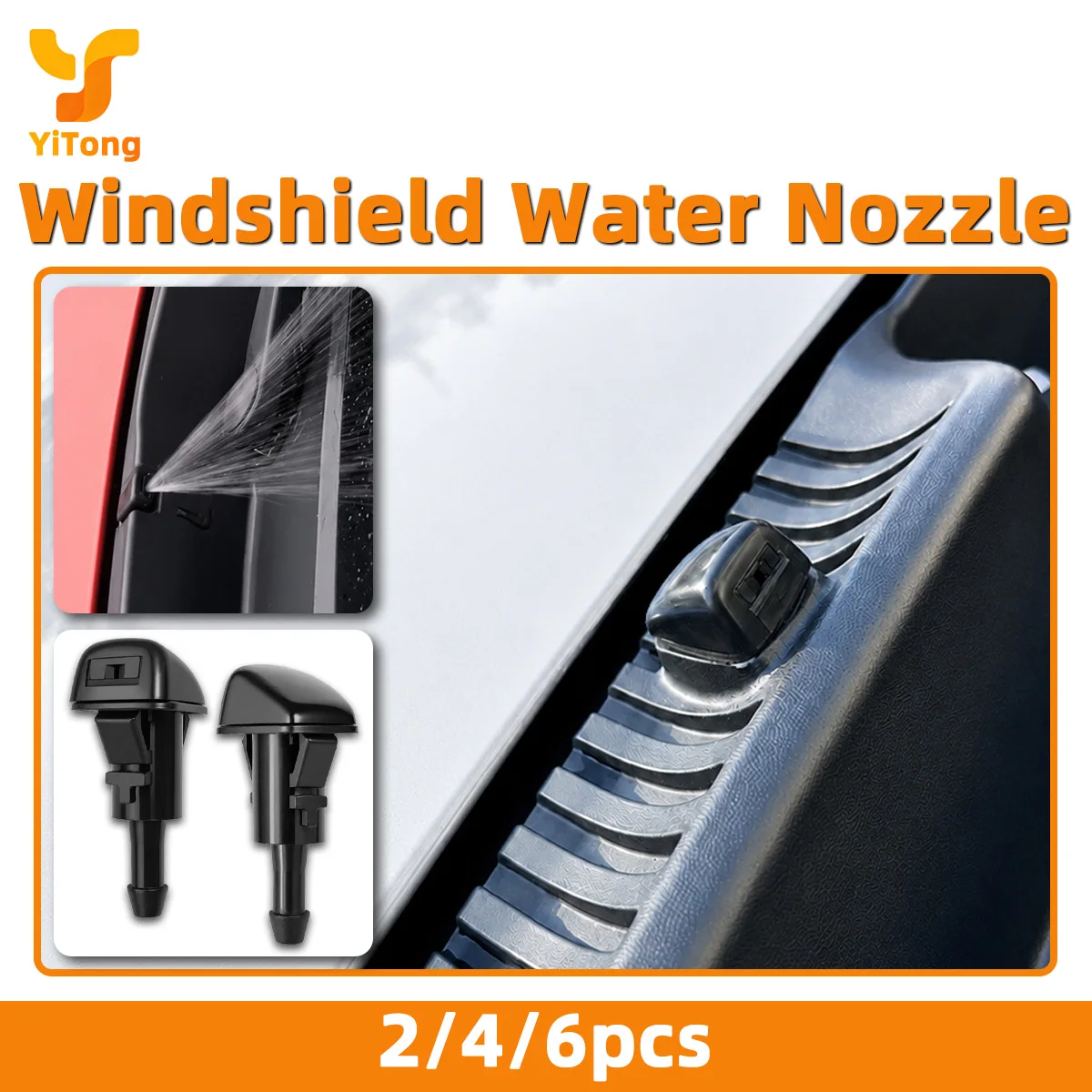  Yitong 2/4/6PCS Windshield Washer Nozzle For Hyundai Ix35 Tucson Accent RB Equus Santa Fe Crete MK1,86636FG051,986303J000