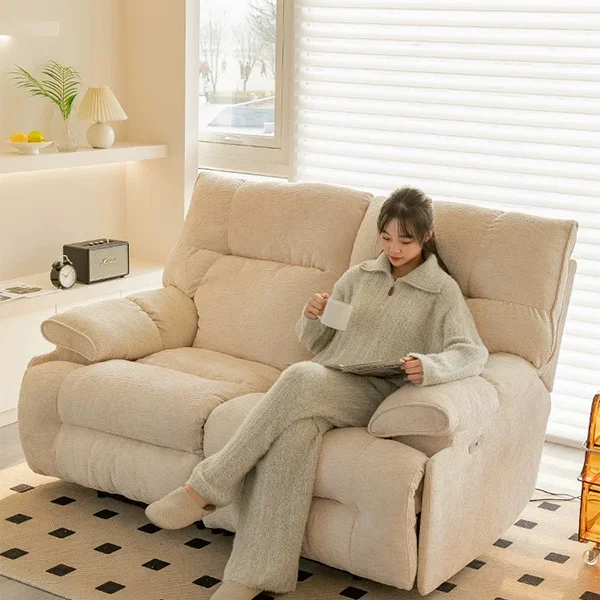 First Class Space Electric Recliner Multifunctional Lazy Sofa Swivel Rocking Living Room Small Apartments 2-Seater