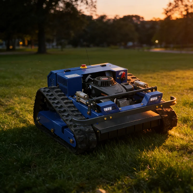 

Customized all-terrain remote-controlled lawn mower, tracked farm and garden zero-rotation grass crusher