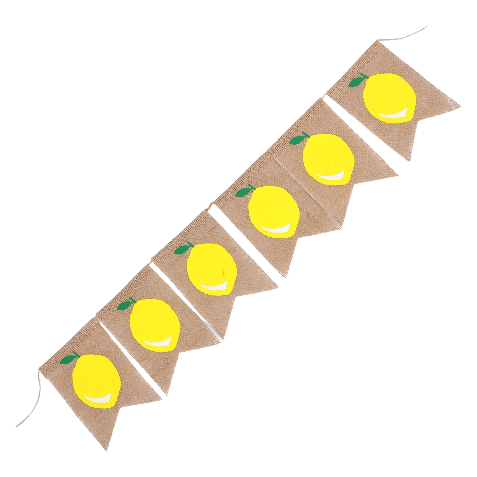 

Party Decoration Banner Pull Flag Lemon Themed Bunting Hanging Supplies Burlap Garland