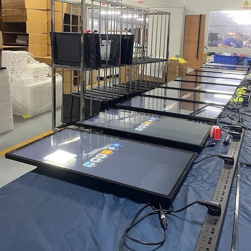 32インチ、43インチ、55インチの壁掛け広告スクリーンモニター、テレビディスプレイプレーヤー、4Kデジタルサイネージ、ディスプレイ、メニューボード、看板