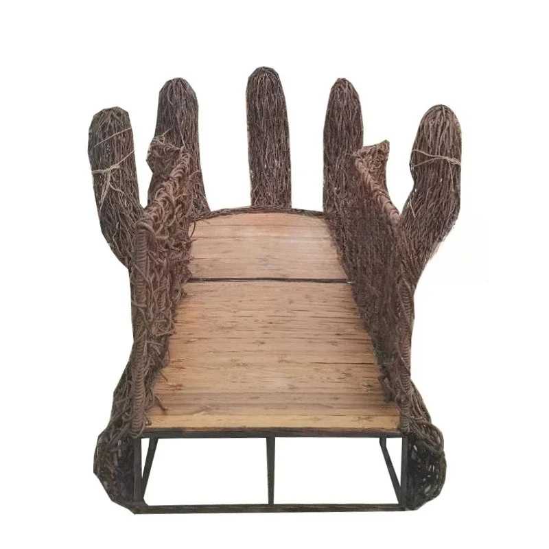 Outdoor landscape hand rattan Internet celebrity clock in scenic public places ornament furniture play outdoor