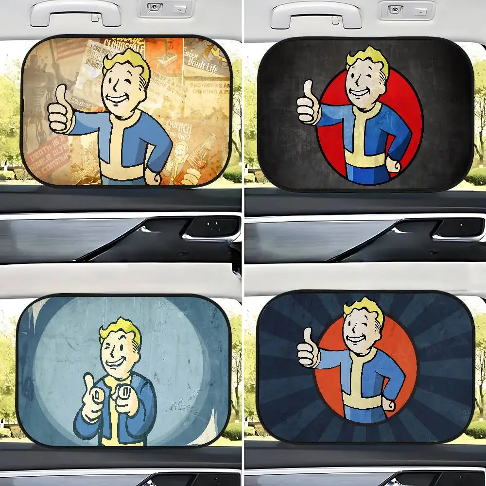 

Game V-Vault-Boy Logo Card 1-Pack Car Side Window Sunshade Heat Insulation Static Absorption Car Sun Barrier Driver Shade