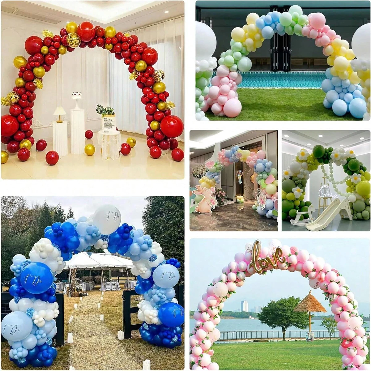 1 Set Plastic Balloon Arch Stand Kit Large Arch Kits Frame Festival Decor Wedding Baby Shower Birthday Party Decoration Supplies