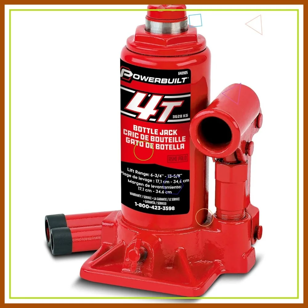 

Сверхмощный 4-тонный гидравлический домкрат для бутылок, 8000 фунтов автомобильный подъемник для транспортных средств и грузовиков, красный