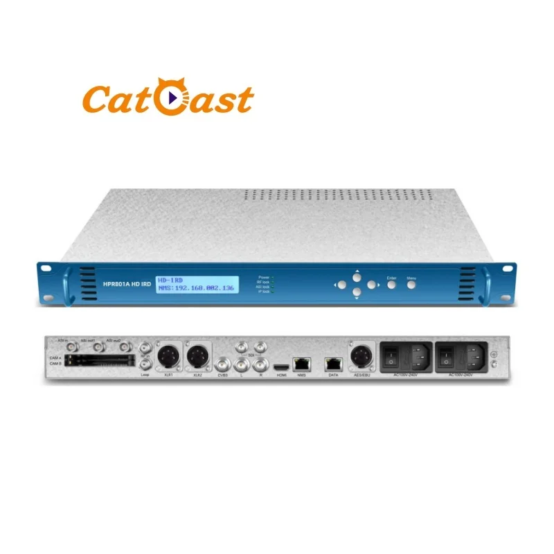 H.264/H.265 ASI RF DVB-S2X/DVB-T2 тюнер для HD MI ASI декодер аудио-видео декодер с CAM CI и BISS