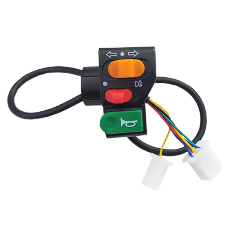 Ebike Multi Functional Switch Assembly For Electric Scooter Headlight Horn Turning Signal Control Universal Replacement Part