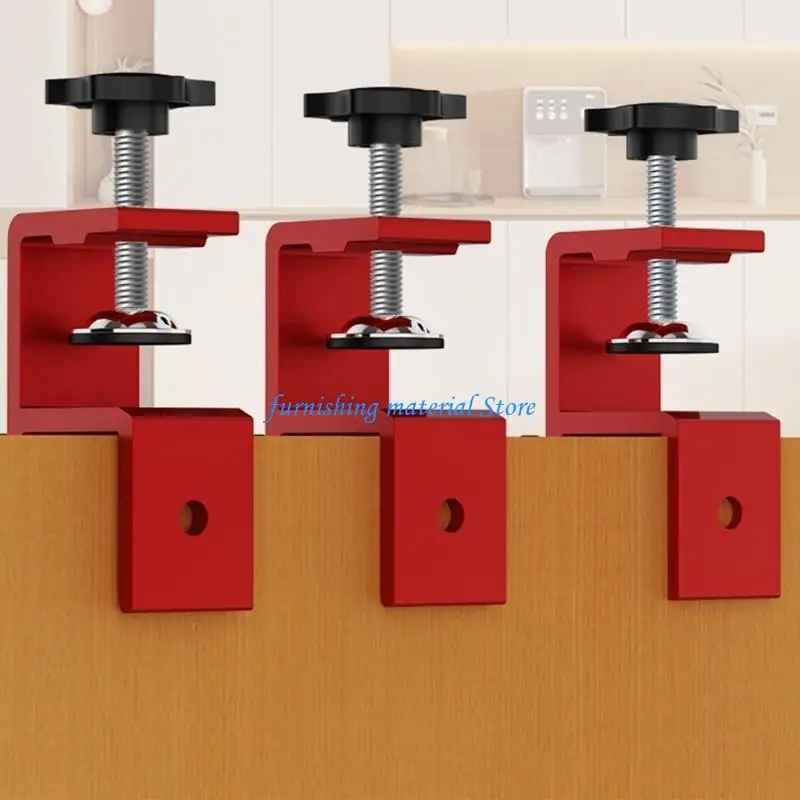 

Y5GD Aluminum Alloy Wardrobe Closing Clip Strips Install Clamp Installation Tool 2pcs for Various Board Types Up to 25mm