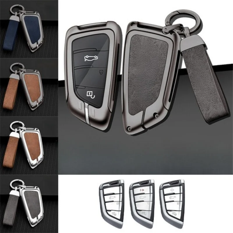 

A+ Zinc Alloy TPU Leather Car Key Case Cover For BMW M5 X1 X2 X3 X4 X5 X6 2 3 5 6 7