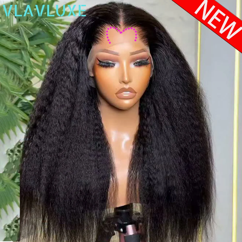 M Shaped Hairline 400 Density Kinky Straight HD Lace New Trend 32Inch Human Hair 4x4/13x4/13x6 HD Lace Lagos Hairline Wear To Go