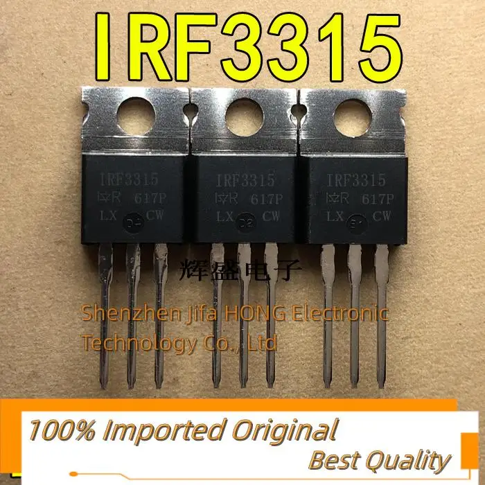 10PCS/Lot  IRF3315 IRF3315PBF IR TO-220 N-Channel MOSFET 23A 150V  Imported Original  Best Quality