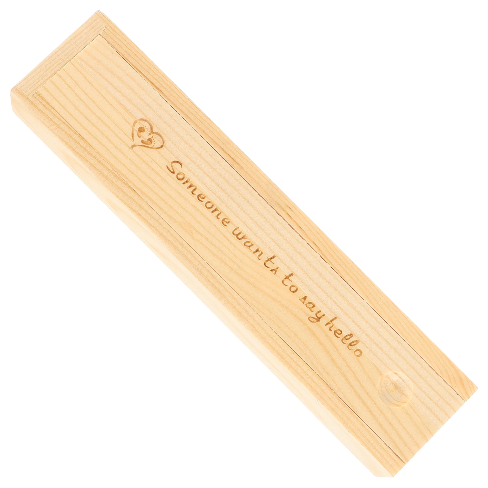 

Wooden Pregnancy Test Box Lidded Announcement Storage Case For Newborn Memories Natural Wood Color Sturdy Long