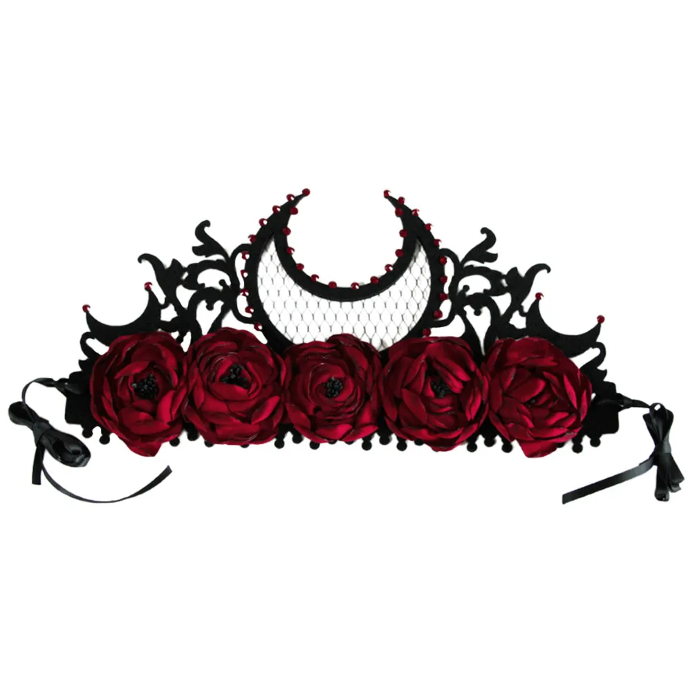 

Rose Flower Crown Garland Headband for Women Birthday Party Cosplay Halloween Bridal Crown Accessories Floral Headpiece