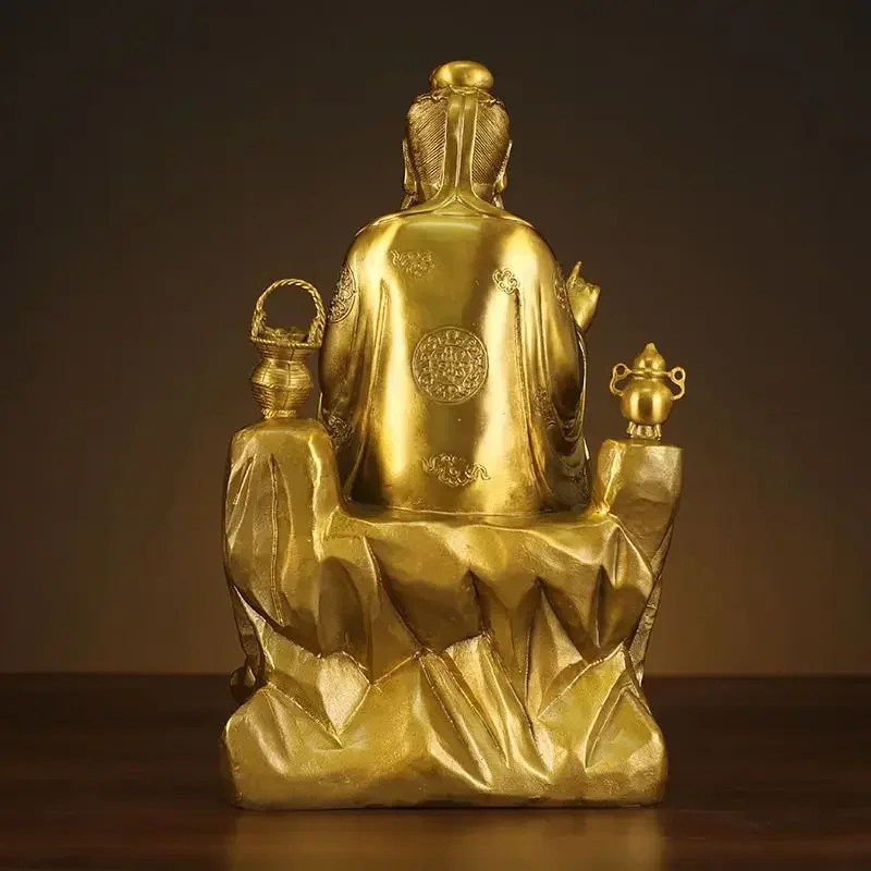 Feng Shui Copper Medicine King Sun Simiao Statue Bodhisattva Offering Home Living Decor