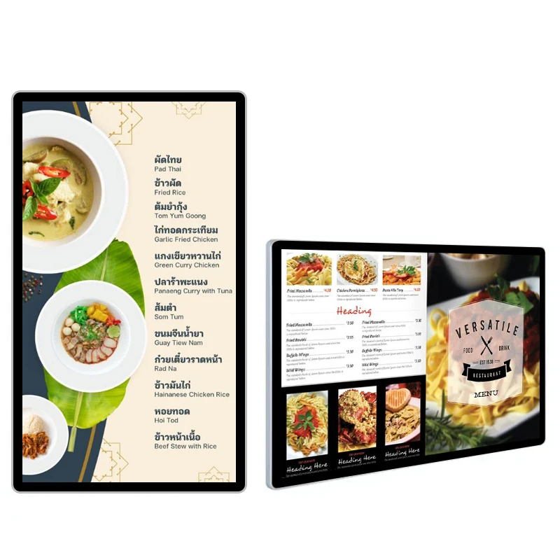Big Size 23.8 Inch Desk Digital Signage Advertising Player Touch Restaurant Digital Menu Board Display for Hotel Hospital Store