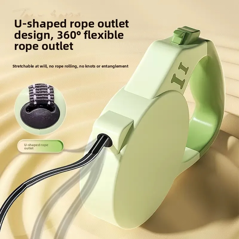 Retractable Dog Leash 5m, Tangle-Free Automatic Lead with One-Handed Brake & Lock for Small Dogs Cats