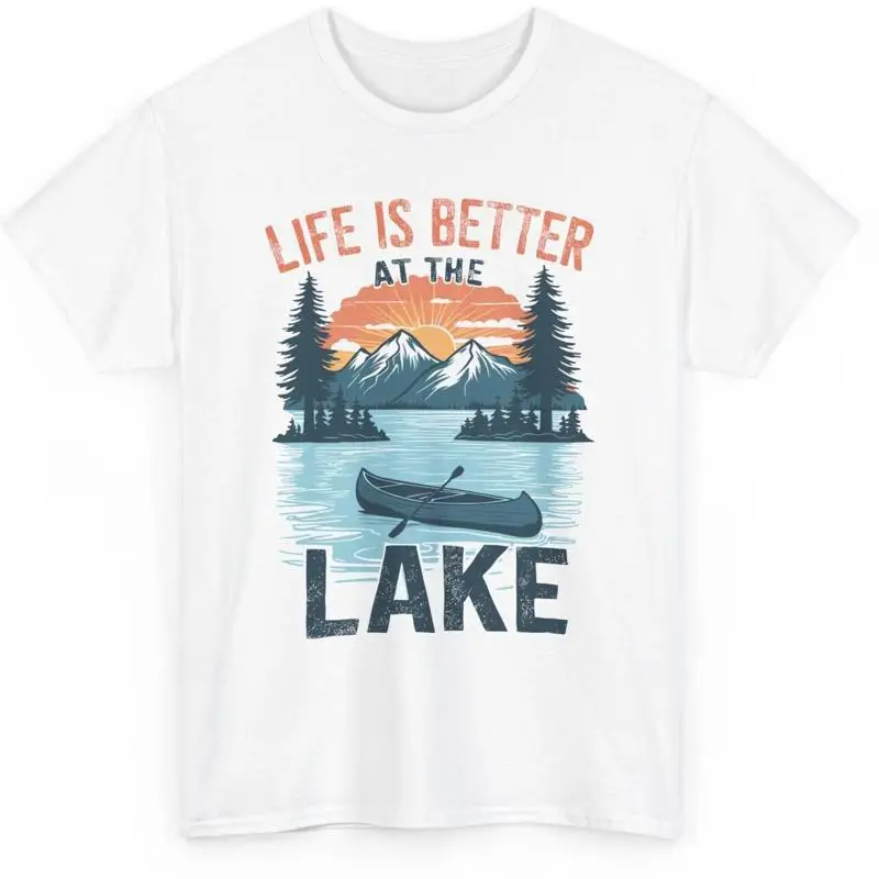 

Life Is Better At The Lake Funny Outdoor T Shirt Novelty Camping