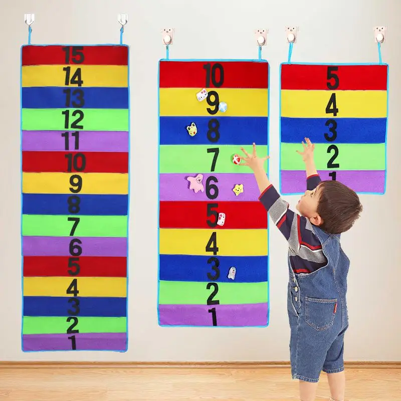 New 1Set Number Fun Game Height Ruler Children Touch High Jump Carpet Bounce Trainer Growth Promoting Toy Indoor Activity