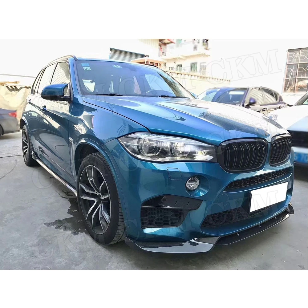 

CKMUUER Dry Carbon Fiber For BMW X5M F85 X6M F86 2015 -2019 Front Foglamp Eyelids Canards Air Vent Trim Grill Frames Car Styling