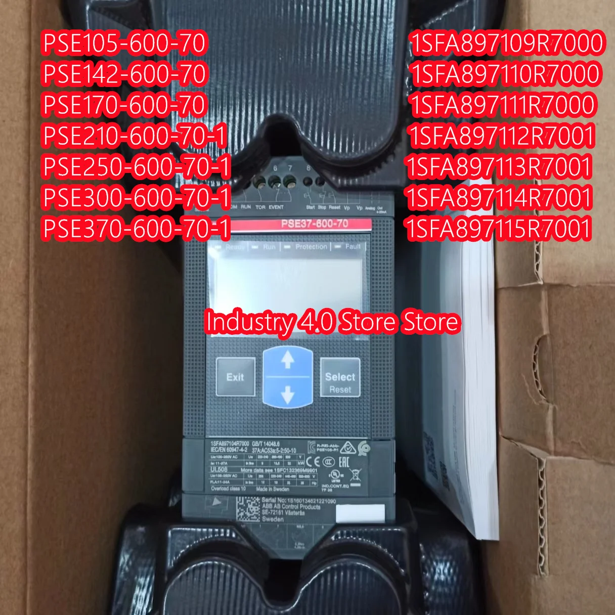 PSE170-600-70,1SFA897111R7000,Soft starter,Original brand,In Stock