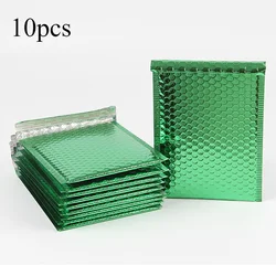 10pcs 18x23cm Bubble Mailer Poly Padded Mailing Packaging Padding Self Seal Bag Green Shipping for Gift Envelopes  Envelopes